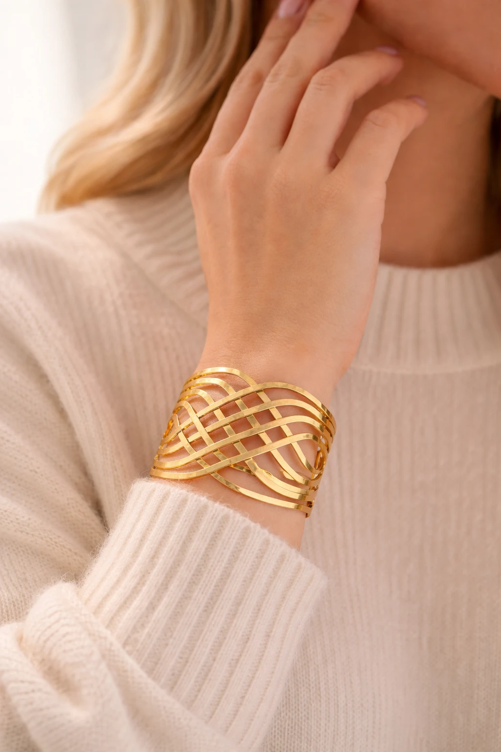 Wide Copper Bracelet